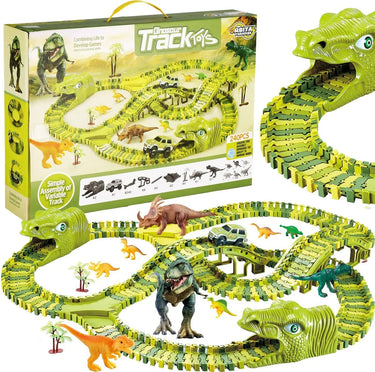 DinoAdventure | Diversión emocionante - Pista de dinosaurios flexible con coches